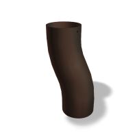 PREFA cokołowe kolano aluminiowe Ø 80 mm, Orzech P10 RAL 8019 PREFA cokołowe kolano aluminiowe Ø 80 mm, Orzech P10 RAL 8019