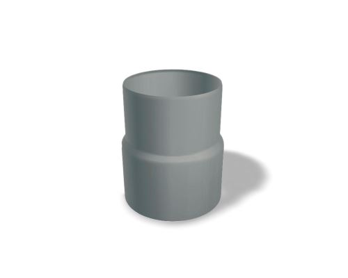 PREFA szyjkowe złącze rury spustowej aluminiowe Ø 80 mm, Jasnoszary P10 RAL 7005