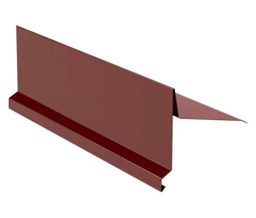 Wiatrownica do dachów skośnych szer 250mm, Prefalz stiukowy, Ciemnoczerwona P.10 RAL 3009