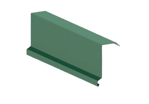 Wiatrownica górna szer 333mm, Malowany ocynk, Zielony mech RAL 6005