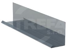 Obróbka przyścienna do łączenia z listwą maskującą szer 250mm, Prefalz stiukowy, Antracytowa P.10 RAL 7016