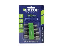 EXTOL CRAFT Nasadki do wiertarki, zestaw 8szt, 5-13mm EXTOL CRAFT Nasadki do wiertarki, zestaw 8szt, 5-13mm