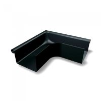 PREFA kwadratowy narożnik rynny zewnętrzny 90° aluminiowy, szerokość 120 mm czarny P10 RAL 9005 PREFA kwadratowy narożnik rynny zewnętrzny 90° aluminiowy, szerokość 120 mm czarny P10 RAL 9005