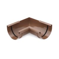 BRYZA Narożnik rynny wewnętrzny plastikowy Ø 100 mm, brązowy RAL 8017 BRYZA Narożnik rynny wewnętrzny plastikowy Ø 100 mm, brązowy RAL 8017