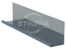 Obróbka przyścienna do łączenia z listwą maskującą szer 200mm, Prefalz stiukowy, Antracytowa P.10 RAL 7016