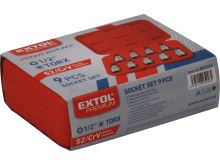 EXTOL PREMIUM Nasadki TORX, zestaw 9szt., 1/2"x55mm, 8818124 EXTOL PREMIUM Nasadki TORX, zestaw 9szt., 1/2"x55mm, 8818124