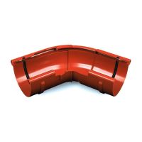 BRYZA regulowany narożnik rynny zewnętrzny 120°-145° plastikowy Ø 75 mm, Ceglasta czerwień RAL 8004 BRYZA regulowany narożnik rynny zewnętrzny 120°-145° plastikowy Ø 75 mm, Ceglasta czerwień RAL 8004