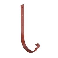 BRYZA Hak rynny prosty ocynkowany Ø 125 mm, Ceglasta czerwień RAL 8004 BRYZA Hak rynny prosty ocynkowany Ø 125 mm, Ceglasta czerwień RAL 8004