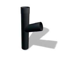 PREFA odgałęzienie rury spustowej aluminiowe Ø 100/100 mm, Czarny P10 RAL 9005 PREFA odgałęzienie rury spustowej aluminiowe Ø 100/100 mm, Czarny P10 RAL 9005