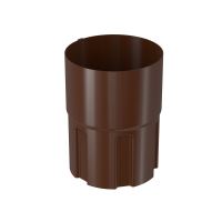 BRYZA Łącznik rury spustowej ocynkowany Ø 90 mm, Brąz RAL 8017