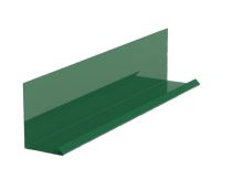 Obróbka przyścienna do łączenia z listwą maskującą szer 200mm, Malowany ocynk, Zielony mech RAL 6005