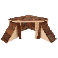 Domek dla małych zwierząt narożny 25x25x15cm Domek dla małych zwierząt narożny 25x25x15cm