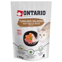 Saszetka Ontario tuńczyk i łosoś w bulionie 80g Saszetka Ontario tuńczyk i łosoś w bulionie 80g