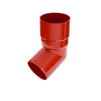 BRYZA kolano rury spustowej plastikowe Ø 110 mm, Czerwony RAL 3011