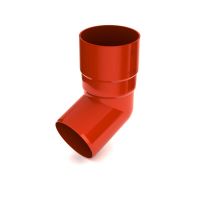 BRYZA kolano rury spustowej plastikowe Ø 90 mm, Ceglasta czerwień RAL 8004