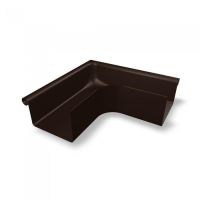 PREFA narożnik rynny zewnętrzny 90° aluminiowy, szerokość 86 mm, Orzech P10 RAL 8019 PREFA narożnik rynny zewnętrzny 90° aluminiowy, szerokość 86 mm, Orzech P10 RAL 8019