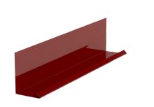 Obróbka przyścienna do łączenia z listwą maskującą szer 250mm, malowany ocynk, Czerwony RAL 3009