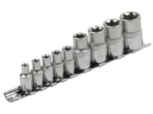 EXTOL PREMIUM Nasadki wewnętrzne TORX, zestaw 9 szt., 1/4", 1/2", 8818114 EXTOL PREMIUM Nasadki wewnętrzne TORX, zestaw 9 szt., 1/4", 1/2", 8818114