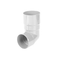 BRYZA kolano rury spustowej plastikowe Ø 110 mm, Biały RAL 9010