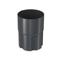 BRYZA Łącznik rury spustowej ocynkowany Ø 100 mm, Antracyt RAL 7021