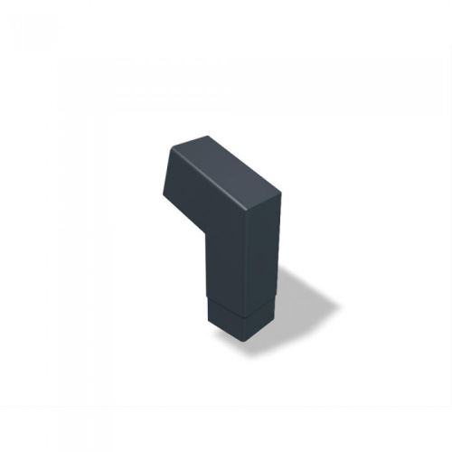 PREFA kwadratowe kolano aluminiowe 72° krótkie 100x100 mm, Antracyt P10 RAL 7016