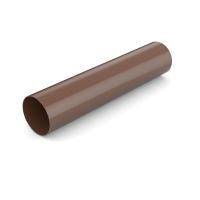 Bryza rura spustowa plastikowa Ø 63 mm, bez kołnierza, długość 2M, Brąz RAL 8017