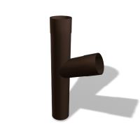 PREFA odgałęzienie rury spustowej aluminiowe Ø 100/100 mm, Orzech P10 RAL 8019 PREFA odgałęzienie rury spustowej aluminiowe Ø 100/100 mm, Orzech P10 RAL 8019