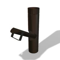 PREFA Klapa spustowa, Ø 100 mm, Orzech P10 RAL 8019 PREFA Klapa spustowa, Ø 100 mm, Orzech P10 RAL 8019
