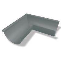 PREFA narożnik rynny zewnętrzny 90° aluminiowy Ø 100 mm, Jasnoszary P10 RAL 7005