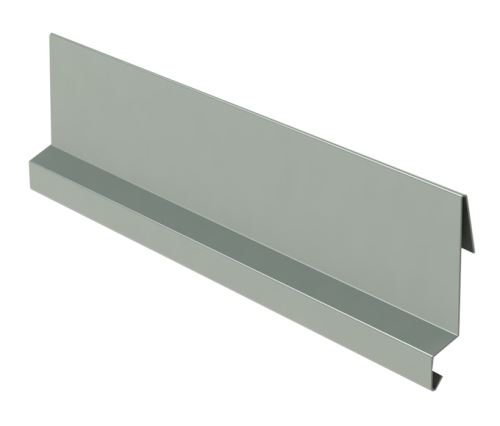 Wiatrownica zaczepiana szer 215mm, malowany ocynk, Proszkowy szary RAL 7037