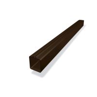 PREFA kwadratowa rura spustowa aluminiowa 100x100 mm, długość 3M, Orzech P10 RAL 8019