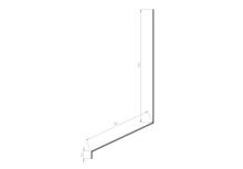 Obróbka blacharska górna do łączenia z listwą maskującą szer 250mm, Prefalz stiukowy, Ciemnoczerwona P.10 RAL 3009 (1)