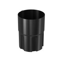 BRYZA Łącznik rury spustowej ocynkowany Ø 100 mm, Czarny RAL 9005