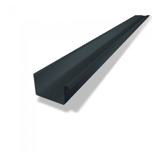 Rynna PREFA, rynna aluminiowa kwadratowa, szerokość 86 mm,  długość 3M, Antracyt P10 RAL 7016