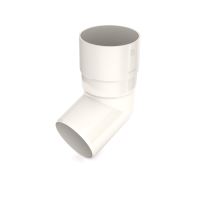 BRYZA kolano rury spustowej plastikowe Ø 110 mm, Biały RAL 9010