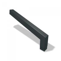 PREFA kwadratowe kolano aluminiowe 72° długie 100x100 mm, Antracyt P10 RAL 7016