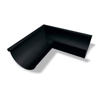 PREFA narożnik rynny zewnętrzny  90° aluminiowy Ø 100 mm, Czarny P10 RAL 9005