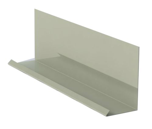 Obróbka przyścienna do łączenia z listwą maskującą szer 250mm, CLR obustronnie barwiony, Jasnoszara RAL 7005